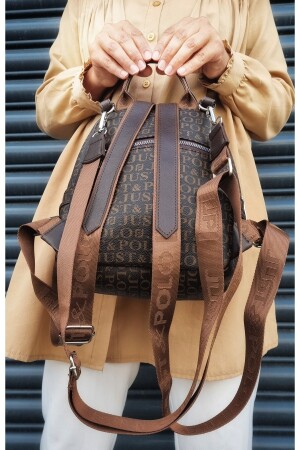 Damen-Rucksack und Umhängetasche mit Monogramm-Aufdruck für den täglichen Gebrauch tm4051 - 5