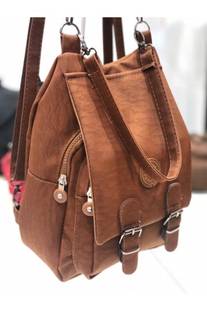 Damen-Schulhandtasche und -Rucksack aus Crinkle-Stoff MK1020121YT12-006 - 2