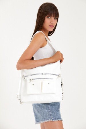 Damen-Schulterrucksack und Handtasche aus Pu-Leder mit mehreren Taschen, funktional, VIP YG9010 - 4