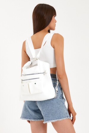 Damen-Schulterrucksack und Handtasche aus Pu-Leder mit mehreren Taschen, funktional, VIP YG9010 - 8