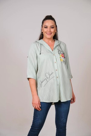 Damen-Shirt mit Kapuze in Übergröße - 1