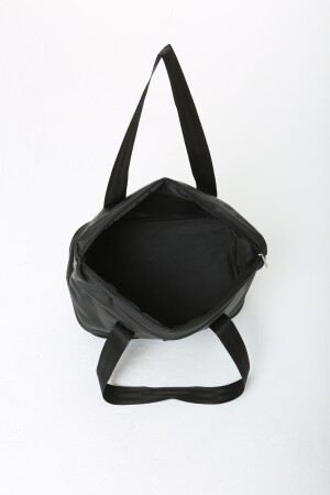 Damen-Sport- und Reisetasche aus schwarzem Polyestergewebe mit Reißverschluss, Schultergurt und Schuhfach MTBGWMSPOR - 7