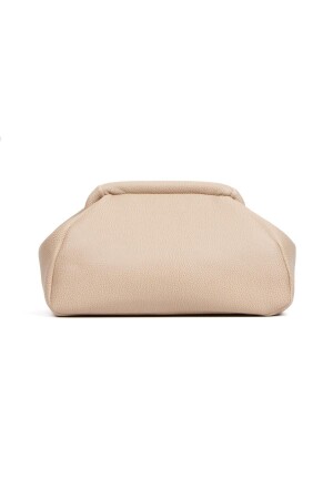 Damen-Trend-Clutch-Portfoliotasche aus beigem Leder - 1