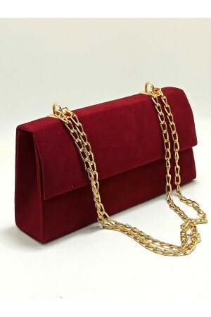 Damentasche Claret Red Wildleder 777 - 4