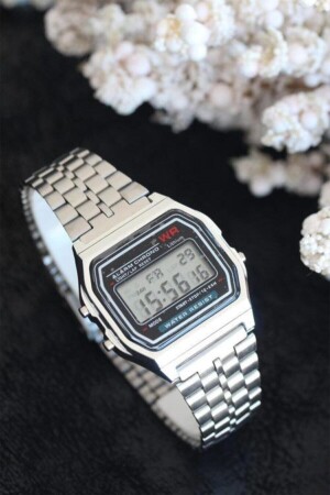 Damenuhr 1987 Retro Digital Silber Farbe mit Metallarmband BS2673-KS - 2