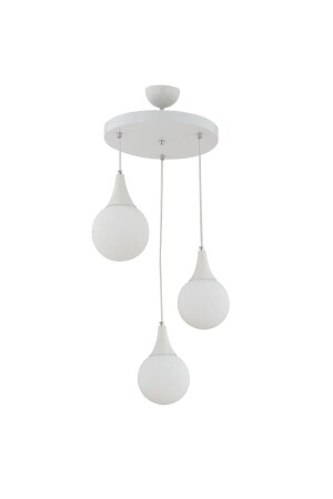 Damla 3-teilige runde moderne Hängelampe für Küche, Wohnzimmer, Wohnzimmer, Hängelampe, Kronleuchter 3062-1750-3D-WH - 6