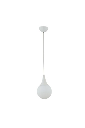 Damla Single White Modern Pendelleuchte Küche Wohnzimmer Pendelleuchte Kronleuchter 3062-1750-1D-WH - 5