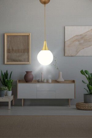 Damla Tekli Modern Camlı Sarkıt Avize- Eskitme - Beyaz - Yatak Odası - Salon - Mutfak - Hol damla1 - TEKFA