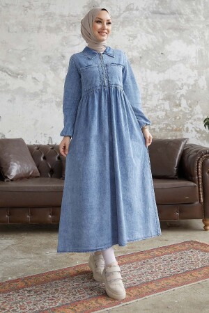 Daniel Çift Cep Kot Elbise - Açık Mavi - Instyle