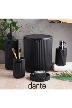 Dante 5-teiliges Badezimmer-Set, Schwarz - 3