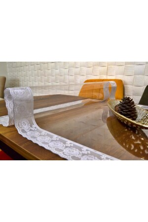 Dantelli Kalın Şeffaf Pvc Masa Örtüsü ve Koruyucu - Behçetin Tekstil