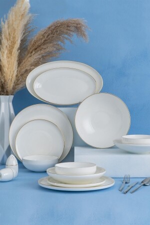 Daphne 12 Kişilik 57 Parça Bone Yemek Takımı HNA-22-0067-1 - ACAR