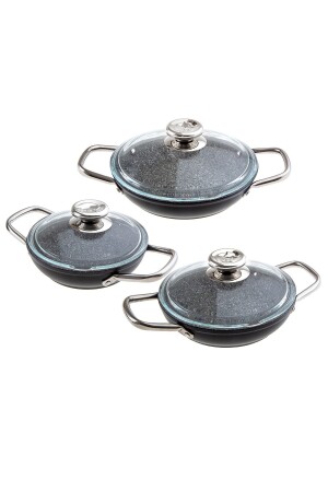 Darci Siyah 3'lü Sahan Seti 500.01.02.0461 - Jumbo