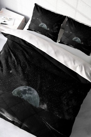 Dark Moon 3D-Doppelbettbezug-Set aus Baumwollsatin monohome3367 - 3