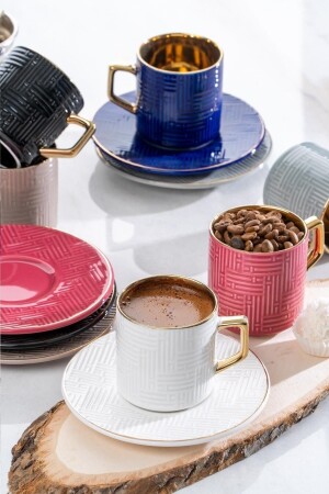 Dark Star Set mit 6 Porzellan-Kaffeetassen ACAR SYT-011708/12 KAFFEEBECHER-SET - ACAR