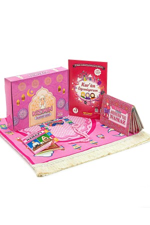 Das Anbetungsset meiner Tochter „Ich lerne Gebet und Koran“-Gebetsmatten-Set für Kinder in Rosa - 2