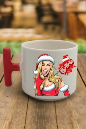 Das beste Geschenk, roter T-Griff, Neujahr, Weihnachten, Mutter Hoho entworfene Teetasse, Modelle tk-00014 - 2