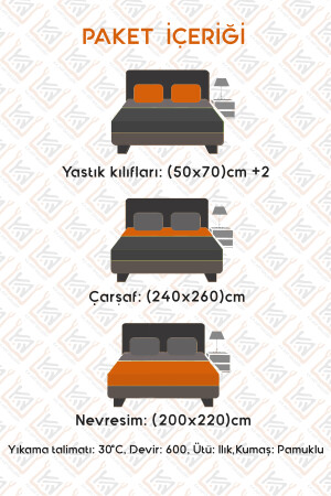 Das Doppelbett-Bettbezug-Set bringt Sie nicht ins Schwitzen. Breites Blatt. Baumwolle. Smaragdfarbenes Bettbezug-Set. Doppel-Bettbezug-Set aus Baumwolle - 4