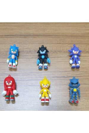 Das Hedgehog-Set mit 6 Sonic the Hedgehog-Spielzeugen, 6 Stück, Figur 7 cm - 3