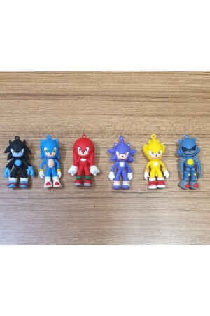 Das Hedgehog-Set mit 6 Sonic the Hedgehog-Spielzeugen, 6 Stück, Figur 7 cm - 4