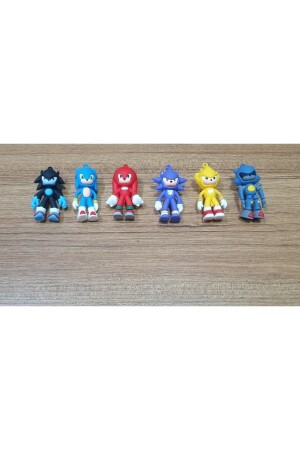 Das Hedgehog-Set mit 6 Sonic the Hedgehog-Spielzeugen, 6 Stück, Figur 7 cm - 6