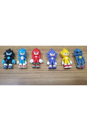 Das Hedgehog-Set mit 6 Sonic the Hedgehog-Spielzeugen, 6 Stück, Figur 7 cm - 8