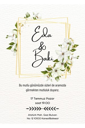 دعوة الزفاف - دعوة الزفاف - دعوة الزفاف - دعوة العقد (50 كمبيوتر) ملف - By Taşci Design