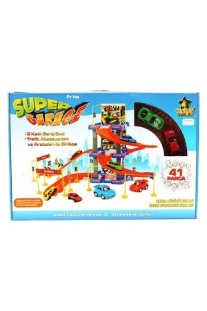 Deal of the Day Parkhaus-Spielset 3-stöckiges Spielzeug-Parkhaus-Set inklusive 2 Fahrzeugen mit Zubehör - 1