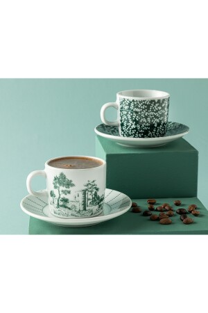 Dear Porzellan-Set mit 2 Kaffeetassen 80 ml dunkelgrün 10035685 - 3