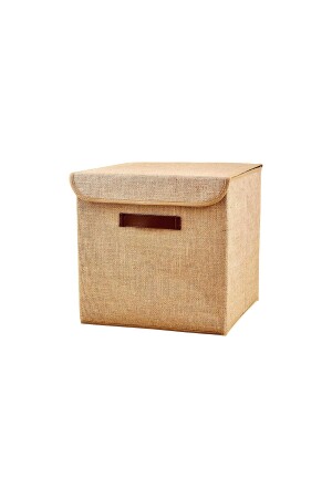 Deckelbox mit Jute-Ledergriff - 4