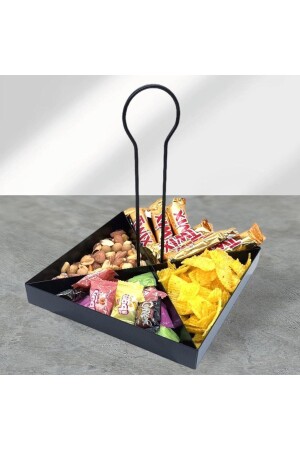 كأس خفيفة معدنية مزخرفة من طبقة واحدة - عرض الجبن - طبق خدمة - حامل لذيذ تركي - ماكارون - فطائر وملفات - Decorelax