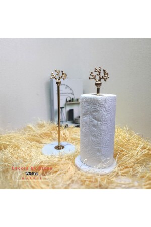 مُحافظ منشفة ورقية من الرخام - كريستيانات المرجان الذهبية - منظمة النابكين - - Decors By Stone Since 2020