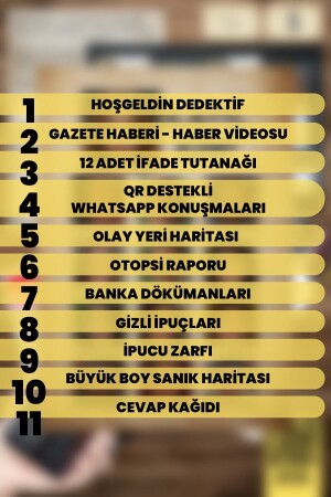 Dedektif Oyunu - Cinayet Çözme - Suç Çözümleme - Kutu Oyunları - Karanlık Dava - Büşra Demir Dosyası - 5