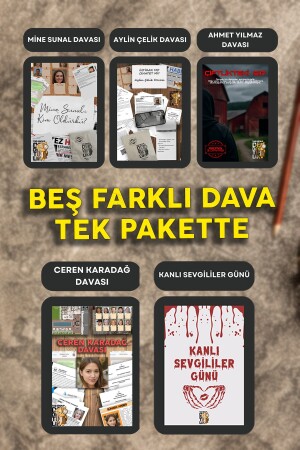 Dedektiflik Oyunu - Cinayet Oyunu - Dedektif Oyunu - Kutu Oyunları - Beşli Set TASGROUP4LUSET - 1