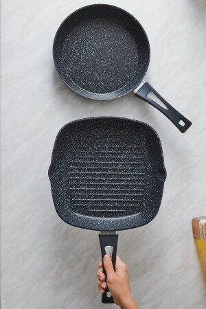 Defne Bio Granit Tava-grill Set Black 153.03.08.2721 - 5