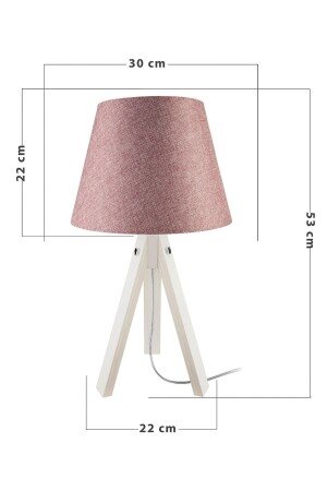 Deko-Lampenschirm mit cremefarbenem Sockel / Dusty Rose Hat MNG. 3149 - 7