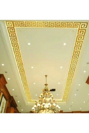 Dekor-Labyrinth-Bordüre, 60 Stück, 7 x 7 Plexiglas, dekorative goldfarbene Spiegel-Eingangsbordüre - 4