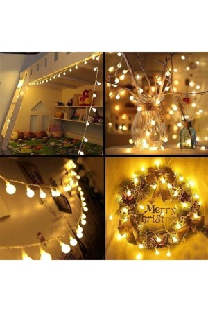 Dekor Led Yılbaşı Led Işıkları 5m Işıkları Renkli Top Dize Işıklar Masa Dekorasyon Noel Işıkları - Aguilas