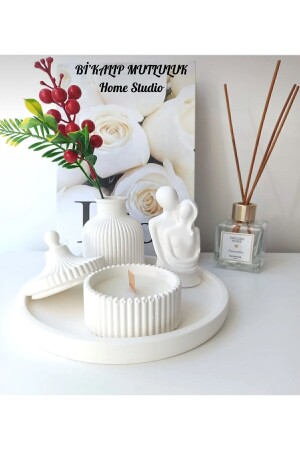 مكنسة فن الدكورات التصميم الخاص حامل الشموع البيضاء - الملفوفة المثليين والفوضية مجموعة الملحقات - Dekorasi