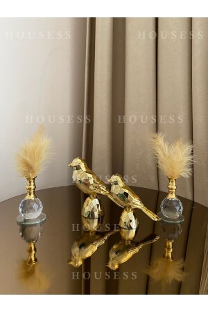 مجموعة مزينة من طيور و 2 أزرار زينة واحدة - Housess