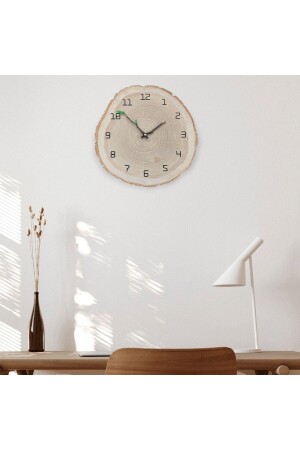 Dekoratif Ağaç Gövdesi Kütük Şeklinde 30 Cm Duvar Saati - Cajuart