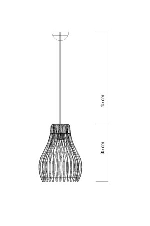 Dekoratif, Ahşap ,modern Kıvrımlı Lazer Kesim 3mm Mdf , Salon Sarkıt Aydınlatma İconAvize25x35x0013 - 9