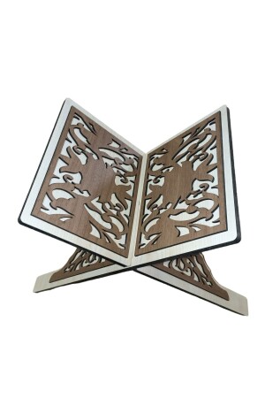 Dekoratif Ahşap Rahle Oyma Desenli Orta Boy Dekoratif Kur'an-ı Kerim Rahlesi - Vuslat Hediyelik