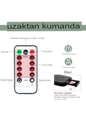 Dekoratif Aydınlatma Led Işıklı Perdesi 300 Led Bakır Tel Perde Dize Işıkları 8 Mod Uzaktan Kumanda HCG00187-3 - 7