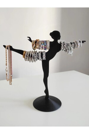 Dekorativer Schmuckständer im Ballerina-Design – Organizer – Ring/Ohrring/Halskette/Schmuckaufhänger – Hartplastik - Genel Markalar