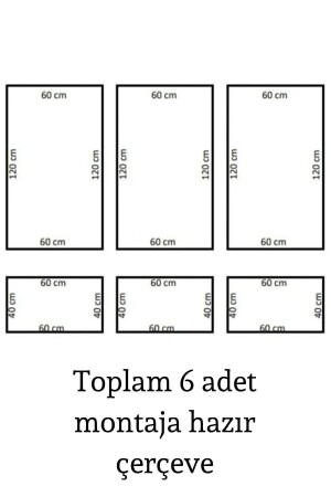 Dekoratif Boyanabilir Strafor 4 Cm Duvar Çıtası 6 Adet Hazır Kesimli Çerçeve Paketi city236 - 5