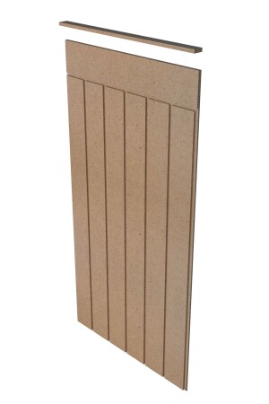 Dekoratives Wandpaneel (54 x 105 cm), lackierbares 10 mm dickes rohes MDF-Wandpaneel aus Holz 2369874128524561 - bangu
