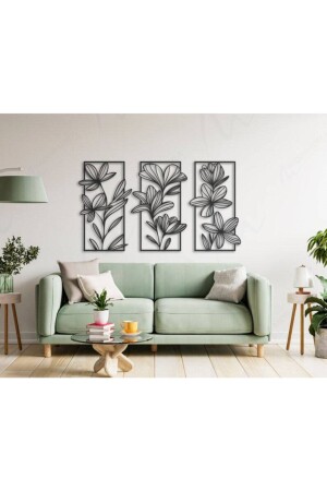 Dekoratif Duvar Süsü - Çiçek - Lazer Kesim Ahşap Tablo - Babelhome