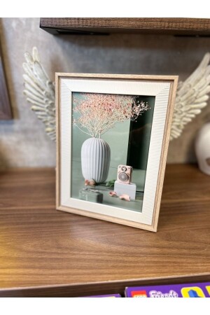 Dekoratif Fotoğraf Çerçevesi 15x21 Çizgi Natural Model - Studyosercan2