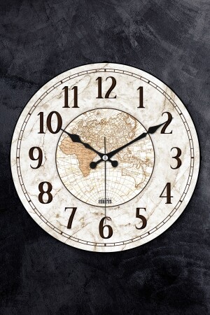 MNZ-تزيينية القبة الزجاجية الحقيقية آلية صامتة ساعة الجدار 36 سم MR-147 - EMORES